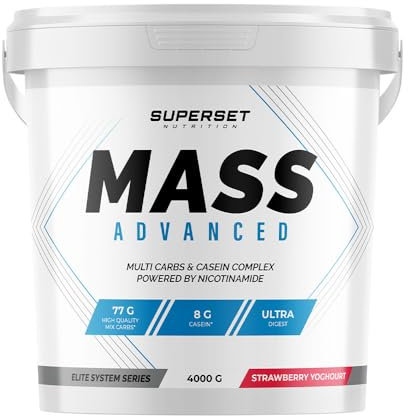 Superset Nutrition | Mass Advanced (4kg) | Gainers | Gainer grand format pour encore plus de masse ! - Fraise Yogourt