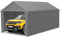 LILIIN 3x6m Zeltgarage Winterfest Stabiles Carport mit PE-Dach (170g/m²) für Auto, SUV & LKW, UV-beständige Garagenüberdachung als Lagerzelt & Weidezelt, Abnehmbare Seitenwände, Grau