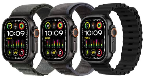 CSLKDDS 3 Stück Armband Kompatibel mit Apple Watch 49mm 46mm 45mm 44mm, Trail Loop/Alpine Loop/Ocean Armband, Nylon Sport Ersatzarmband für iWatch Ultra 2/1 SE Series 10 9 8 7 6 5 4 3 2 1
