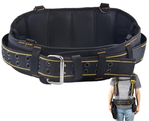 Cinturón de andamio, cinturón de trabajo, cinturones de herramientas transpirables ajustables para hombres, contiene la mayoría de las bolsas de carpintero y contratistas, cinturones de herramienta