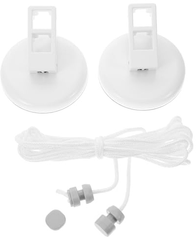 Corde à Linge de Voyage Rétractable 5m avec Ventouses PVC Blanche | Installation sans Perçage, Longueur Réglable, Usage Balcon et Camping, Design Portable