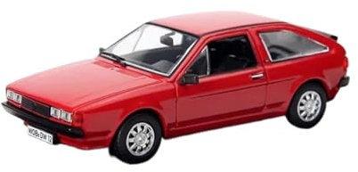 JIAYUNEU 1/43 Scirocco 1981 rotes Modellauto aus Metall Sammlerstück für Erwachsene Ausstellungsstück Souvenir Büro Zimmerdeko
