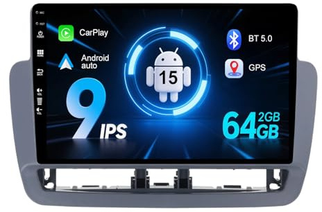 MISONDA 9inch IPS 2G+64G Car Stereo Radio Player Android 15 For Seat Ibiza 2012-2015 GPS Sat Nav WIFI RDS Bluetooth5.0 Carplay Android Auto SWC FM Backup Camera