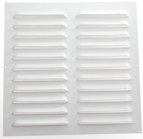Rejilla de aireación (rejilla de ventilación aluminio blanco 50 x 50 cm Con Pajarita rejilla de alambre
