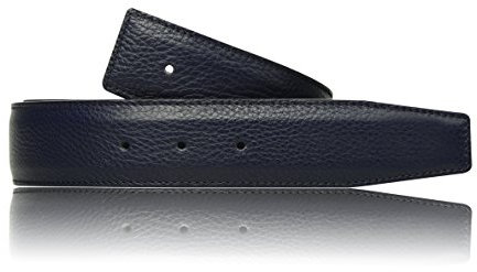 Erdi Ünver Blauer Wendegürtel in echt Leder für Herren & Damen 31mm Breiter Gürtel in Blau (90 cm)