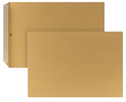 POSTHORN Versandtaschen C4 ohne Fenster (250 Stück) | Versandtaschen A4 ohne Fenster haftklebend | Umschläge A4 mit Innendruck | Umschlag für Warensendung | 110g/m², 324x229mm | Braun