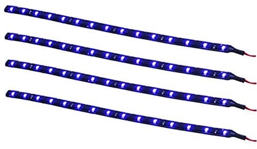 Qiorange 4 X 30cm 15 LED Wasserdicht LED Lichtleiste Balken SMD LED String LED Streifen Leiste 12V (Blau)