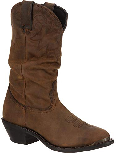 Durango® Women's Distressed Tan Slouch Western Boot, Distressed Tan, Size 8.5(M)