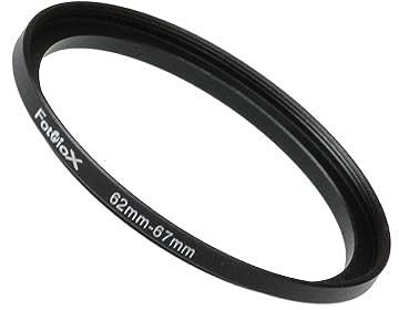 Fotodiox Metall-Step-Up-Ring, eloxiertes schwarzes Metall, 62-67 mm, 62-67 mm