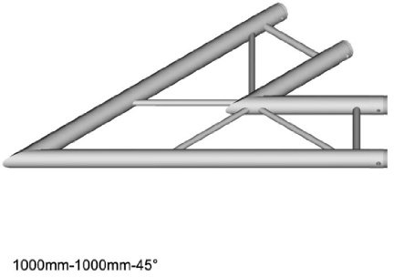 Duratruss DT 32 C19H-L45 45 Grad Ecke, 1m horizontal