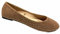 Schuhe 18 Damen Ballerina-Ballerina-Schuhe aus Wildlederimitat mit Strasssteinen, 4021 Braun, 39/40 EU