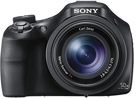 Sony DSCHX400VB.CEH Digital Compact Bridge Camera with Lens (Electronic View Finder, 20.4 MP, 50x Optical High Zoom, Wi-Fi, NFC) - Black