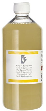 Lienzos Levante Barniz de Dammar Mate, Botella de 1.000 ml