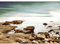 Runa Art Papel tapiz fotográfico 396 x 280 cm Playa y mar | Lana Decoración De Pared Sala Cuarto | Fabricación alemana | marron gris 9007012a