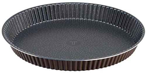 Tefal Success Moule à tarte 30 cm, Revêtement antiadhésif sûr, Aluminium 100% recyclé, Fabriqué en France, Chocolat J1608402