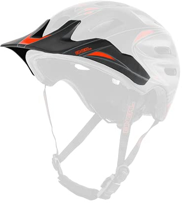 O'NEAL | Mountainbike-Helm-Ersatzteile | MTB Enduro Mountainbike | Ersatzschirm Defender Helm Tribal | Helmet Defender Tribal | Schwarz Rot | One Size