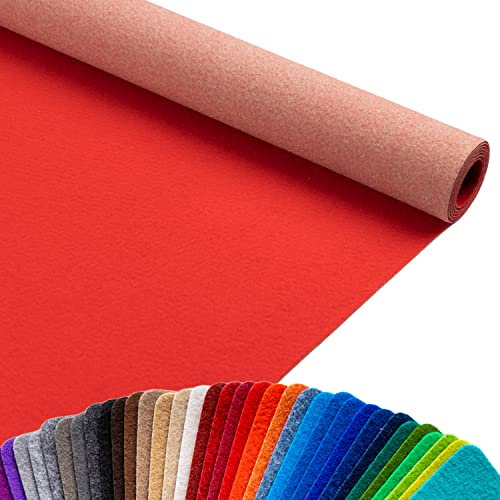 Primaflor - Ideen in Textil Hochzeits-Läufer Event-Teppich Podium - Rot, 1,50m x 20,00m, Viele Farben, Rutschfester Gangläufer, Schwer Entflammbarer Hochzeits-Läufer, B1 Messeteppich