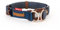 EzyDog Hundehalsband Nylon - Double Up - Hunde Halsband Stoff für Kleine, Mittelgroße und Große Hund, Reflektierend, Gepolstert, Verstellbar (XL, Denim)