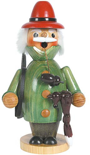 OBC Räuchermännchen Jäger grün, 25 cm, Dekofigur handbemalt im Kunsthandwerks-Stil/Räuchermann/Räucherfigur aus Holz