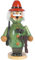 OBC Räuchermännchen Jäger grün, 25 cm, Dekofigur handbemalt im Kunsthandwerks-Stil/Räuchermann/Räucherfigur aus Holz
