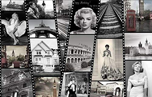 Cafe Tapete_3d Persönlichkeit Retro nostalgischen Wandbild Marilyn Monroe Bar Master-System ktv Café fototapete 3d Tapete effekt Vlies wandbild Schlafzimmer-150cm×105cm