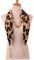 MoreChioce Halstuch mit Schmuck,Damen Anhänger Schal Fransenschal Halskette Schal mit Gold Quaste Anhänger Halsschmuck Rundschal Loopschal,Groß Kaffee Leopard