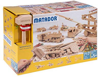 Matador 11717 E717 Baukasten, holzfarben, ab 5 Jahren , bunt