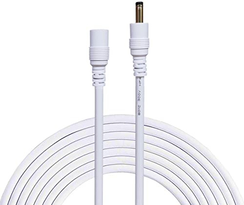 AsanWise DC Power Extension Cable, 5 Volt Male to Female Adapter Cord 1.35mm x 3.5mm, for Power Adapter, CCTV Wireless IP Camera, 2m/6.6ft - White