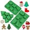 3 Stück Weihnachts-Silikonformen, große Weihnachts-Backform für Mini-Kuchen, handgefertigte Seife, Schokolade, Gelee, Süßigkeiten und Kerzen, mit Weihnachtsbaum, Weihnachtsmann, Schneemann Form