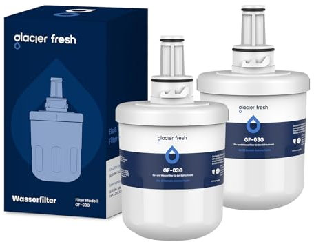 GLACIER FRESH DA29-00003G Kühlschrank Wasserfilter, kompatibel mit DA29-00003G, DA29-00003B, DA29-00003A, DA97-06317A, DA61-00159A, Aqua Pure Plus, HAFCU1/XAA, HAFIN2/EXP, WSS-1, 2er Pack
