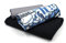 VmG-Store Waffelpique + Baumwollstoff Set farblich abgestimmt Waffel Stoff 100% Baumwollstoff Tex Standard 100 (Comic Blau Set28)
