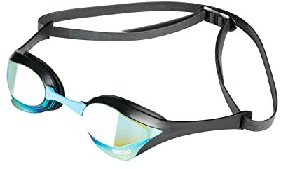 arena Cobra Ultra Swipe Mirror Occhialini Nuoto da Gara Unisex Adulto, Occhialini Piscina con Lenti a Specchio Curve, Anti-Appannamento, Protezione UV, 5 Ponti Nasali Intercambiabili