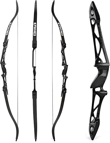 66 Bogenschießen Recurve Bogen Set 24-40 lbs Recurvebogen für den Wettkampf im Bogenschießen mit Pfeilen und Bögen Zubehör (30lbs, Schwarz)