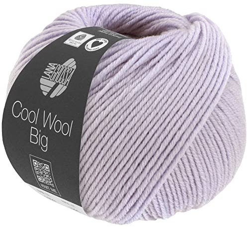 LANA GROSSA Cool Wool Big Melange | Extrafeine Merinowolle waschmaschinenfest und filzfrei | Handstrickgarn aus 100% Schurwolle (Merino) | 50g Wolle zum Stricken & Häkeln | 120m Garn FB 1603