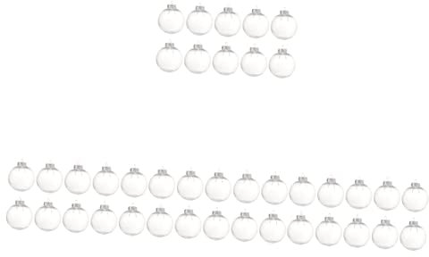 HOMSFOU 40 STK Weihnachts-DIY-Kreis Seifenblasen-schnapsbällchen Weihnachtsglühbirnen Zum Befüllen Klare Füllbare Ornamente Weihnachtskugeln Aus Kunststoff Partydekoration Lob Plastik Glas