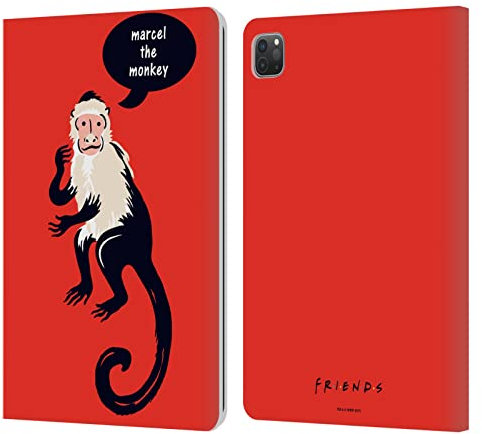 Head Case Designs Licenciado Oficialmente Friends TV Show Marcel The Monkey Icónico Carcasa de Cuero Tipo Libro Compatible con Apple iPad Pro 11 2020/2021 / 2022
