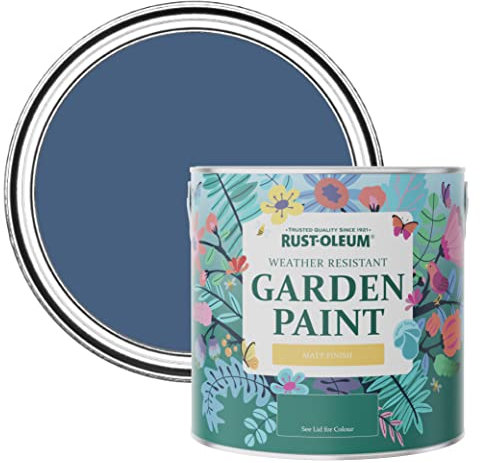Rust-Oleum Blue Mould-Resistant Garden Paint In Matt Finish - Ink Blue 2.5L