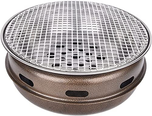 Barbecue Brazier Mini BBQ Grill|Round Household Tabletop Barbecue Grill|Portable Camping Grill Stove|for Yakiniku,Robata,Takoyaki and BBQ