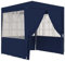LAPOOH Profi-Partyzelt mit Seitenwänden 2×2m Blau 90 g/m² Pavillon, Faltpavillon, Gazebo, Überdachung Garten, Sonnenschutz Zelt, Poolzelt, Pop Up Zelt, Pergola