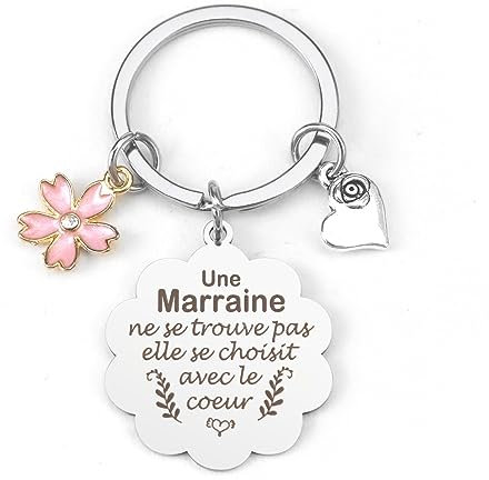 Cadeau Marraine Porte-Clés Marraine Cadeau Marraine Bapteme Marraine Cadeaux Cadeau Pour Marraine Cadeau Bapteme Parrain Marraine Cadeau Marraine De Fête Des Mères Cadeaux Marraine Anniversaire Noel