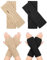 MELLIEX 2 Paar Fingerlose Handschuhe, Warm Pulswärmer mit Daumenloch Strick Handstulpen Winter Unisex，Schwarz + Khaki