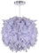 Design Pendelleuchte Violett Federn Hängelampe Ø30cm mit E27 Lampenfassung für Wohnzimmer Esszimmer Schlafzimmer, 40W