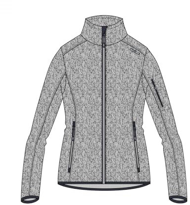 CMP Damen Knit-Tech Jacke Glacier/Cement,44 EU