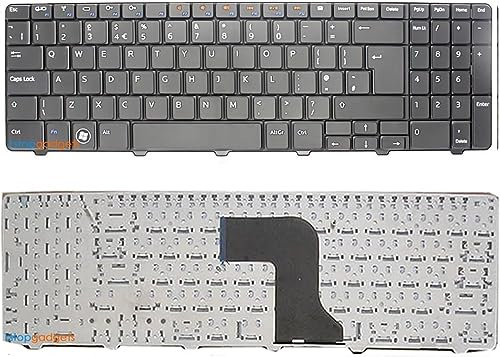 New Laptop Replacement Keyboard For DELL Inspiron Laptop 15 N5010 M5010 M501R P10F 90.4EM07.S0U V110525AK1 0433XP 433XP UK Layout QWERTY Non-Backlit Keyboard without frame Black Colour