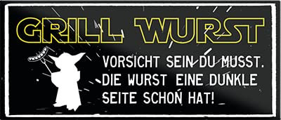 schilderkreis24 – Magnet Lustiger Grill Spruch “Grill Wurst“ Deko Geschenkidee Mann Frau 9,3x4cm