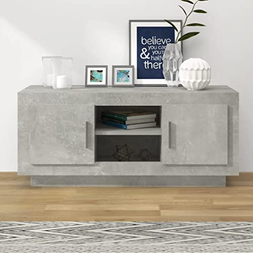 Consolle Mobile porta tv angolo Mobile tv camera da lettoMobile Porta TV Grigio Cemento 102x35x45cm in Legno Multistrato