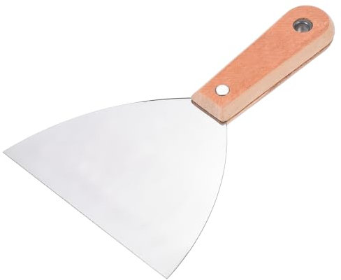 PATIKIL 5 Putty Knife, Carbon Steel Blade Scraper Tool with Wooden Handle for Repairing Wall Paint Stripping Removing Wallpaper
