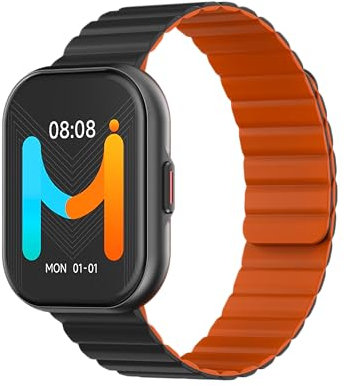 IMIKI SE1 - Smartwatch uomo donna, Display TFT 2,02, Connettività Bluetooth, Cinturino magnetico, Misura ossigeno nel sangue e Frequenza cardiaca, 100+ modalità fitness, Android e iOS, Black