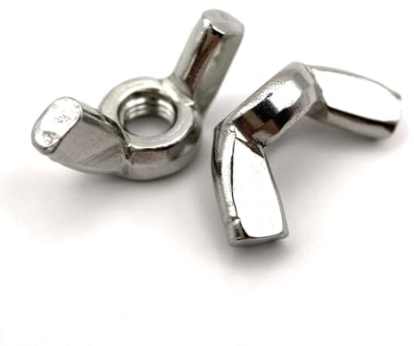 Tuerca de mariposa M5 tuercas de oreja de acero inoxidable | tuercas con aletas | tornillos inoxidable A2 (V2A/304) forma americana: lote de 100 unidades – fijación premium