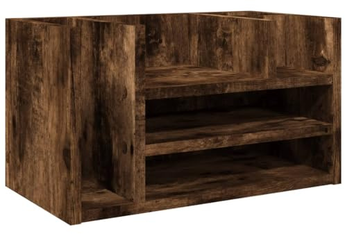 vidaXL Schreibtisch-Organizer Räuchereiche 44,5x24x25 cm Holzwerkstoff